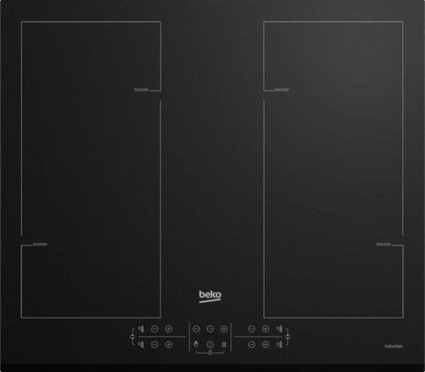 Beko Piano Cottura Induzione 4 Fuochi Larghezza 60 cm Vetroceramica colore Nero - HII64206F2MT