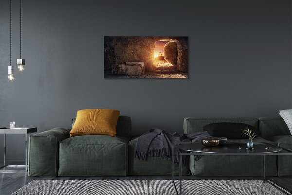 Quadro su tela La caverna attraversa il sole 100x50 cm