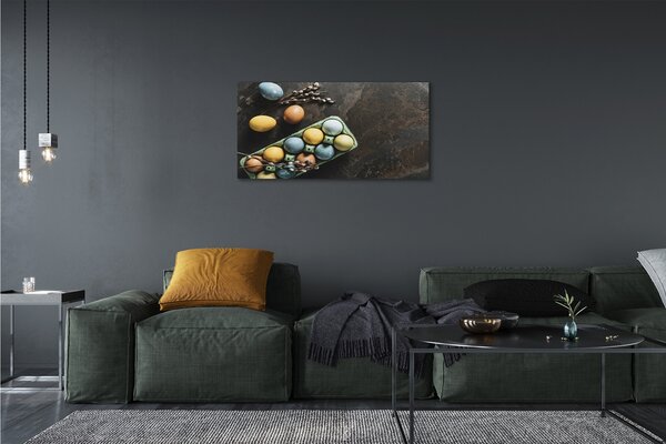 Quadro su tela Uova di base 100x50 cm