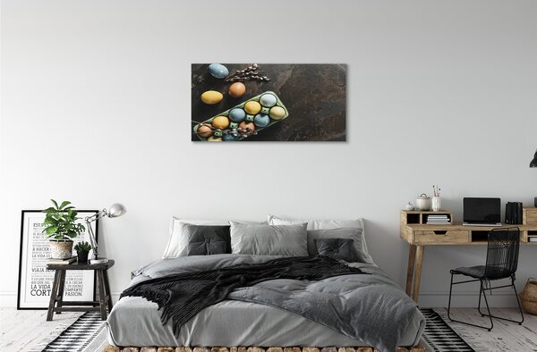 Quadro su tela Uova di base 100x50 cm