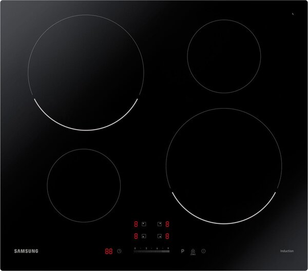 Samsung Piano Cottura Induzione 4 Fuochi Larghezza 60 cm Vetroceramica colore Nero - NZ64T3707AK/ET