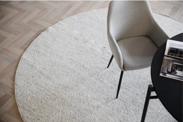 Tappeto rotondo in lana grigio chiaro ø 250 cm Auckland - Rowico