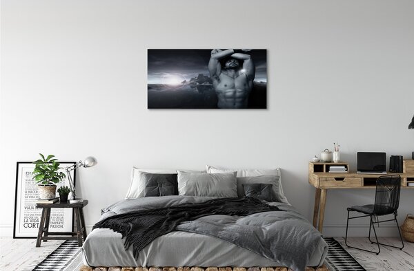 Quadro su tela Uomo di montagna 100x50 cm