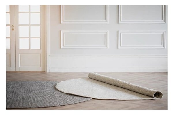 Tappeto rotondo in lana grigio chiaro ø 250 cm Auckland - Rowico