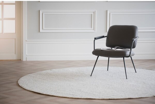 Tappeto rotondo in lana grigio chiaro ø 250 cm Auckland - Rowico
