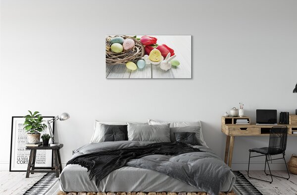 Stampa quadro su tela TULIPI EVOUL 100x50 cm