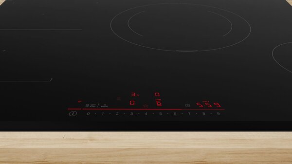 Bosch Piano Cottura Induzione 4 Fuochi Larghezza 80 cm in Vetroceramica colore Nero - PVS831HB1E Serie 6