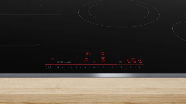 Bosch Piano Cottura Induzione 4 Fuochi Larghezza 80 cm in Vetroceramica colore Nero - PVS845HB1E Serie 6