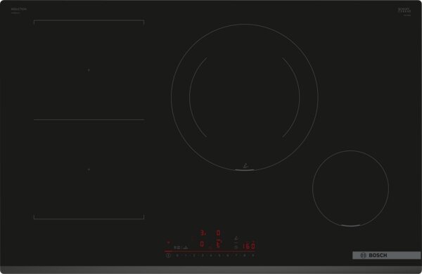 Bosch Piano Cottura Induzione 4 Fuochi Larghezza 80 cm in Vetroceramica colore Nero - PVS831HC1E Serie 6