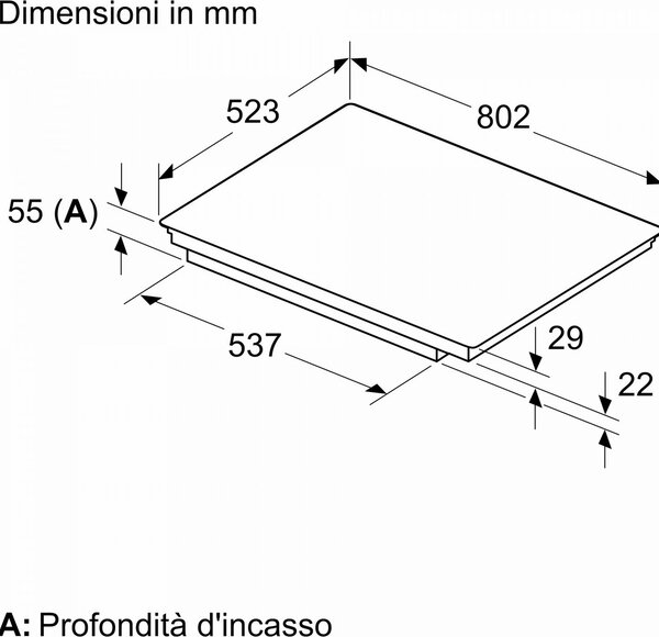 Bosch Piano Cottura Induzione 4 Fuochi Larghezza 80 cm in Vetroceramica colore Nero - PVS845HB1E Serie 6