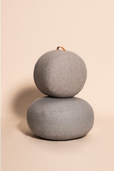Pouf grigio chiaro Turenio, ø 70 cm Mochi - Hübsch