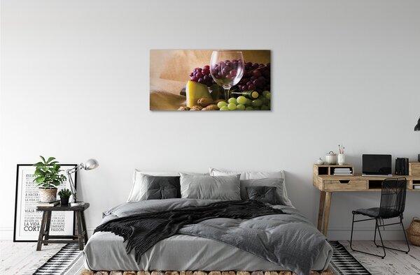 Quadro su tela Uva vetro vuoto 100x50 cm