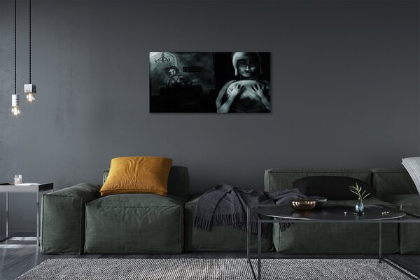Quadro su tela Personaggi oscuri 100x50 cm