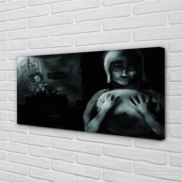 Quadro su tela Personaggi oscuri 100x50 cm