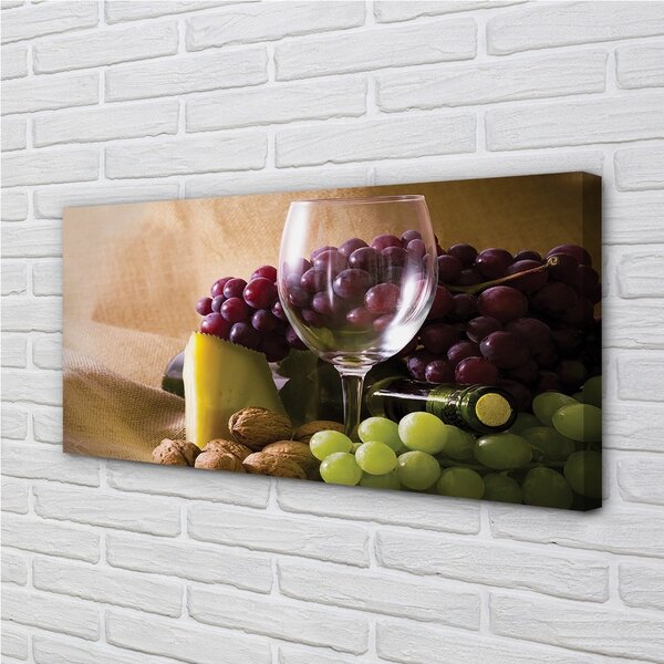 Quadro su tela Uva vetro vuoto 100x50 cm