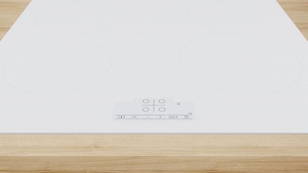 Bosch Piano Cottura Induzione 4 Fuochi Piano in Vetroceramica Larghezza 60 cm colore Ghiaccio - PUE612BB1E Serie 4