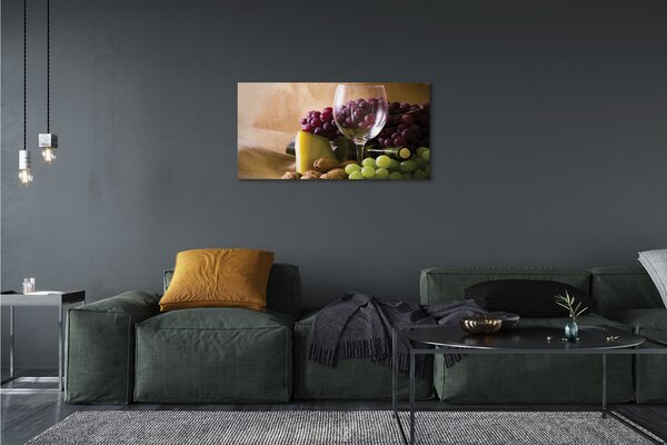 Quadro su tela Uva vetro vuoto 100x50 cm