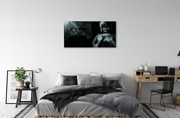 Quadro su tela Personaggi oscuri 100x50 cm