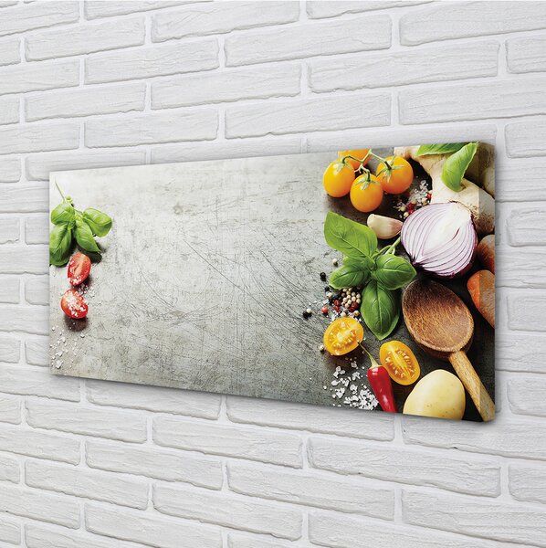 Quadro su tela Cipolla rossa salata al pepe 100x50 cm