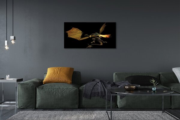 Quadro su tela Fuoco -Sellowing Dragon 100x50 cm