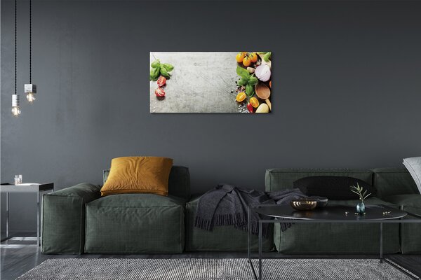 Quadro su tela Cipolla rossa salata al pepe 100x50 cm