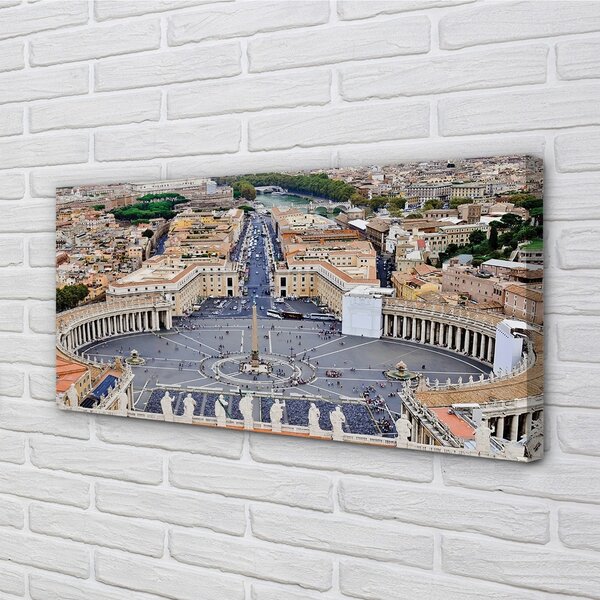 Foto quadro su tela Roma Vaticano Place Panorama 100x50 cm