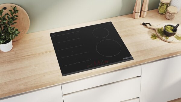 Bosch Piano Cottura Induzione 4 Fuochi Piano in vetroceramica Larghezza 60 cm colore Nero - PIX631HC1E