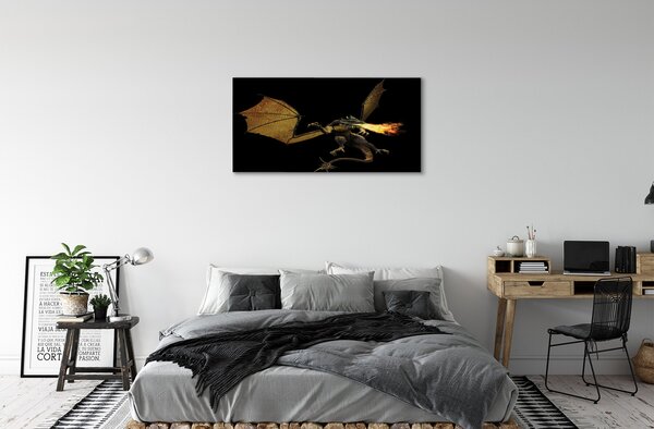 Quadro su tela Fuoco -Sellowing Dragon 100x50 cm