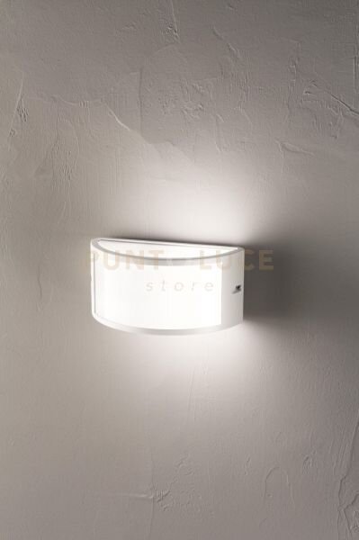Applique fabius bianco 1 luce attacco e27 biemissione ip44 l.25cm