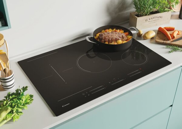 Candy Piano Cottura Induzione 5 Fuochi da Incasso 77 cm Vetroceramica colore Nero - CIES55MCTT/1