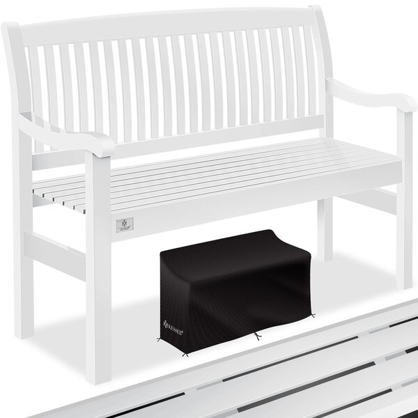 Panchina da giardino KESSER® in legno, resistente alle intemperie | Per 3-4 persone | Panchina da parco in legno massello | Panchina con portata massima di 320 kg | Panchina da balcone, terrazza e giardino, copertura inclusa
