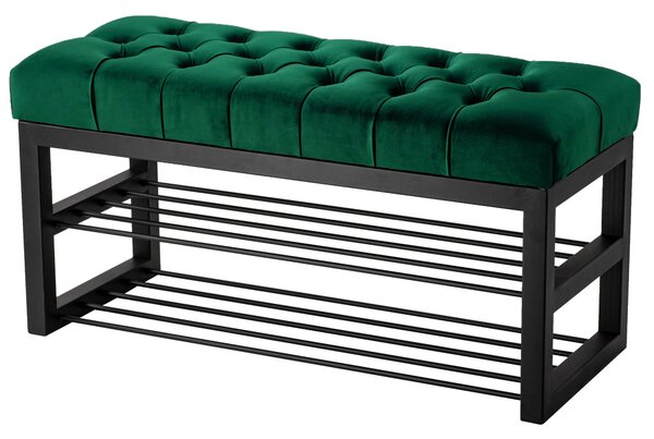 Panca industriale trapuntata per il corridoio SHELF VELVET – LOFT
