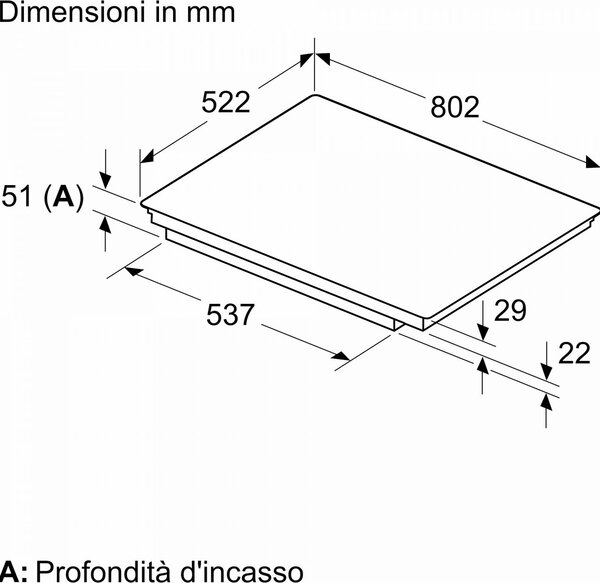 Bosch Piano Cottura Induzione 5 Fuochi da Incasso Larghezza 80 cm in Vetroceramica colore Nero - PIV831HB1E