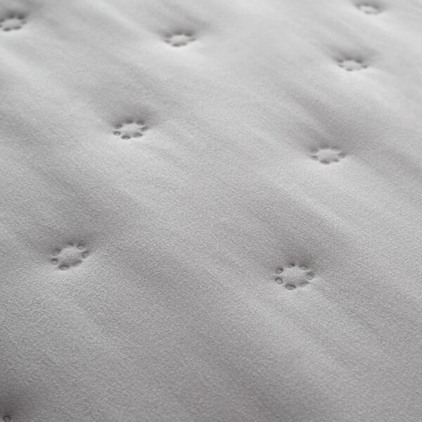 Copriletto trapuntato grigio in lana d'agnello 220x230 cm Cosy Nori - Catherine Lansfield