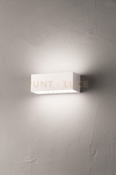 Applique falco bianco led 4000k 780lm 12w l.23cm biemissione ip65