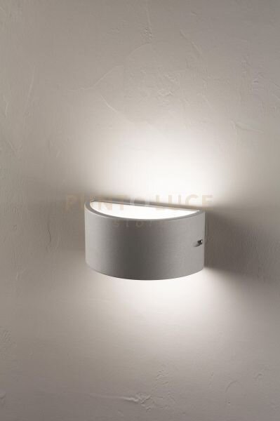 Applique linus silver 1 luce attacco e27 l.25cm biemissione ip44