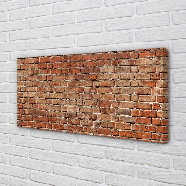 Quadro stampa su tela Vintage muro di mattoni 100x50 cm