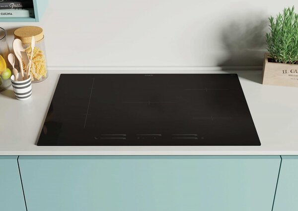 Candy Piano Cottura Induzione 5 Fuochi Larghezza 77 cm in Vetro colore Nero - CIE854MCBB Moderna