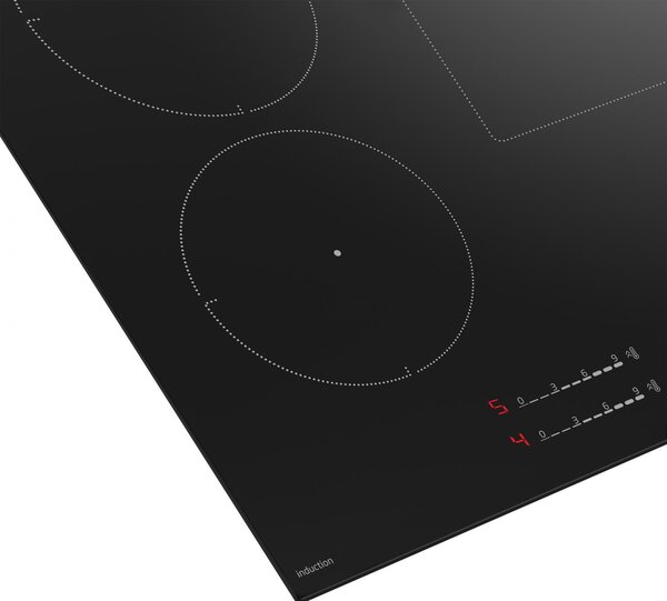 Beko Piano Cottura Induzione 5 Fuochi Larghezza 80 cm in Vetro colore Nero - HII 85780 UFT