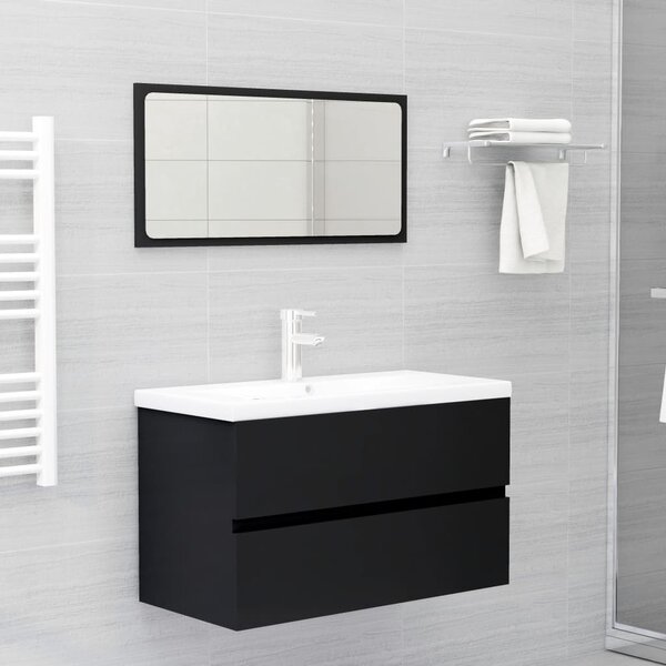 Set Mobili per Bagno 9 pz con Lavandino e Rubinetto Beige