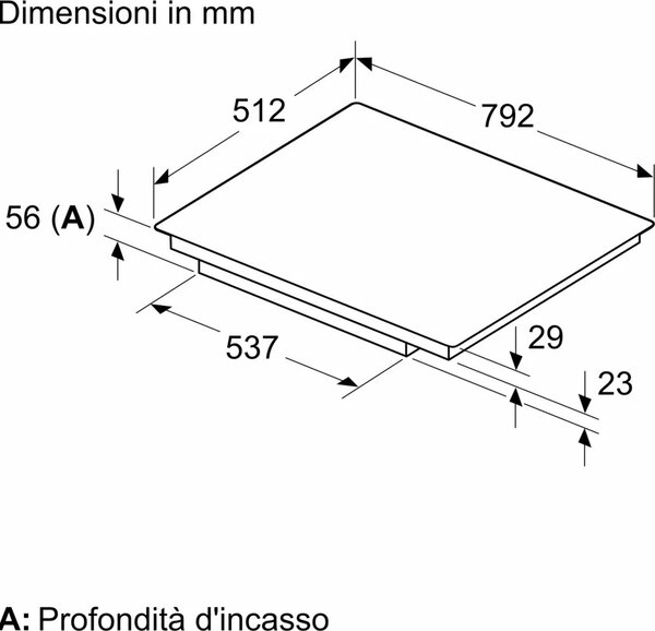NEFF Piano Cottura Induzione 5 Fuochi Larghezza 80 cm in Vetroceramica colore Nero - T68PYV4C0 N 90