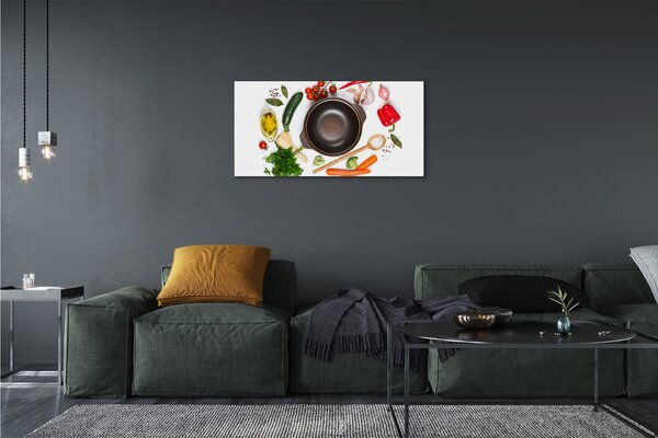 Quadro su tela Cucchiaio di pomodoro prezzemolo 100x50 cm