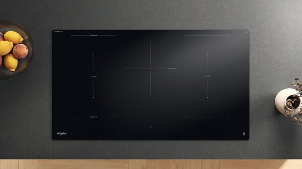 Whirlpool Piano Cottura Induzione 5 Fuochi Larghezza 91 cm in Vetroceramica colore Nero - WEX9024DCFF2