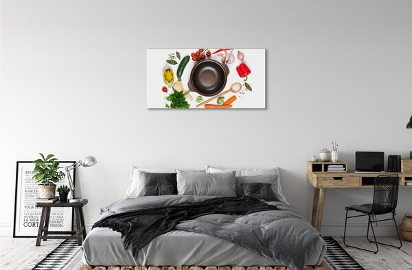 Quadro su tela Cucchiaio di pomodoro prezzemolo 100x50 cm