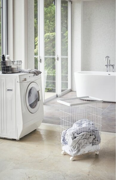 Cesto portabiancheria in metallo bianco 55 l Tower - YAMAZAKI