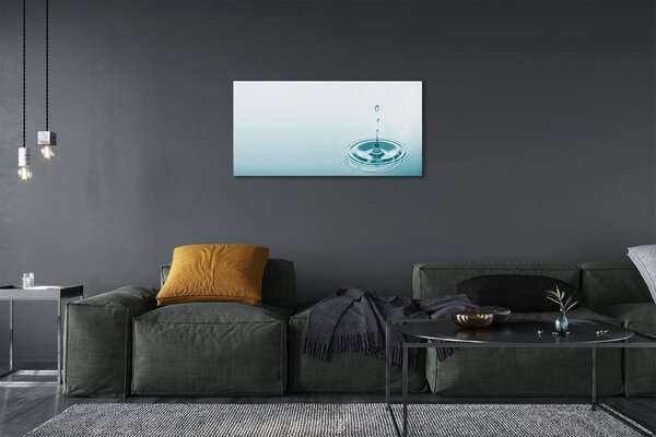 Foto quadro su tela Una goccia d'acqua macro 100x50 cm
