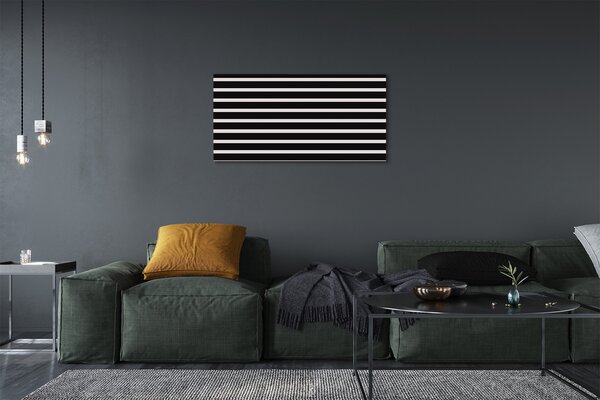 Quadro su tela Strisce normali nere 100x50 cm