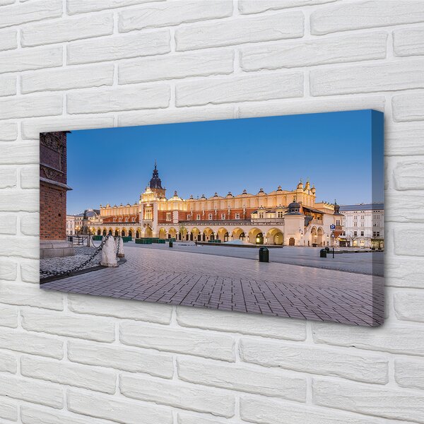 Quadro su tela Tone tramonto di Cracovia 100x50 cm