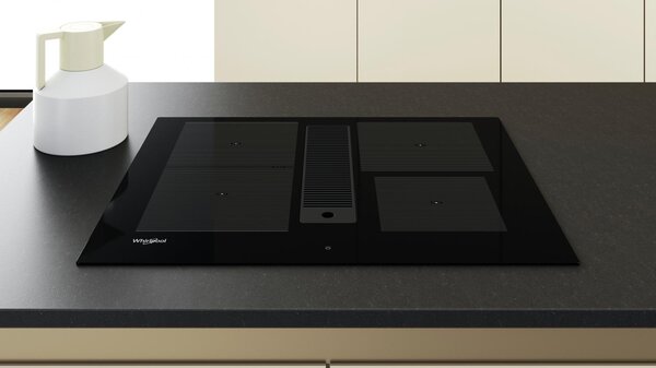Whirlpool Piano Cottura Induzione con Cappa Integrata 4 Fuochi 65 cm Vetroceramica colore Nero - WVH 1065B