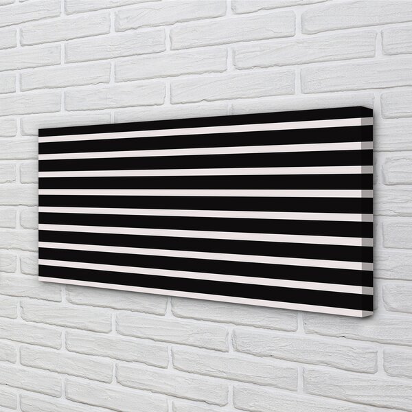 Quadro su tela Strisce normali nere 100x50 cm